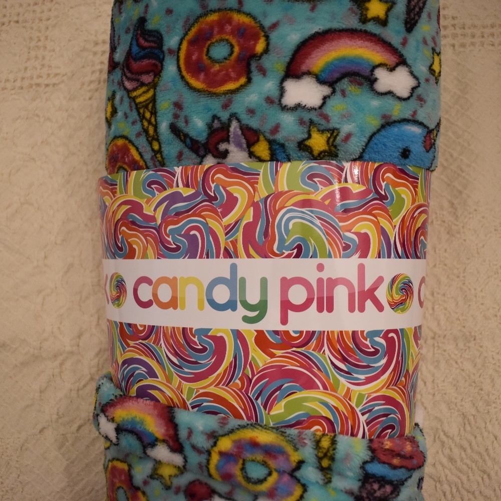 Fleece Blanket by Candy Pink